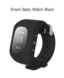 Чёрные GPS часы Smart baby watch